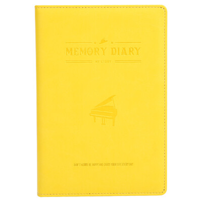 

Morning light M & G APYH8970 fashion A5 leather leather noodle notebook 12 pages yellow