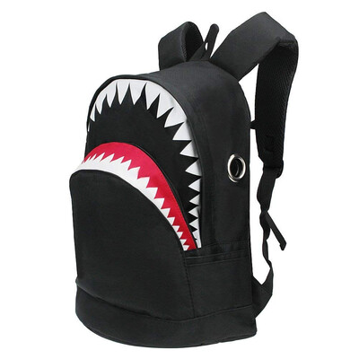 

3D Shark Canvas Backpack Kids Book Bag School Backpack for Children Toddler Girls Boys