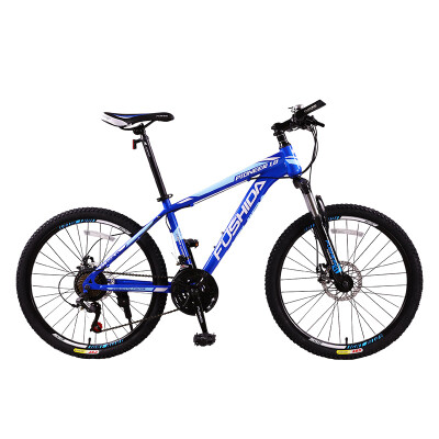 

Bond Fujita BATTLE 26 inch high carbon steel frame 21 speed front&rear double disc brakes front fork mountain bike pioneer 10 diamond blue