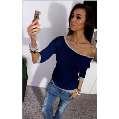 

UK Stock Womens Summer Loose Top Long Sleeve Blouse Ladies Casual Tops T-Shirt