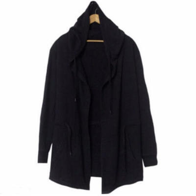 

Mens Warm Hoodie Sweater Cardigan Cloak Hipster Hip Hop Cape Coat Top Sweatshirt