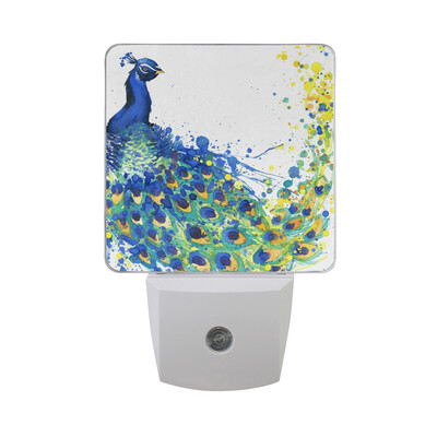 

ALAZA LED Night Light With Smart Dusk To Dawn SensorLeopard Tiger Zebra Tropical Animal Plug In Night Light