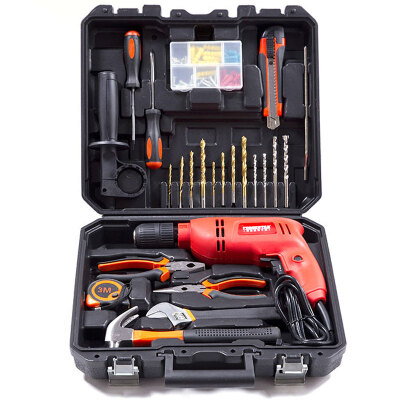 

Forgestar household hand drill impact drill dual-use electric tool kit combination of 85 reversing pistol drill hardware set FSI650RE