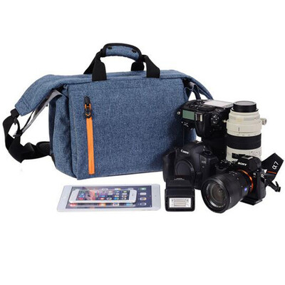 

Jenova 51112 Camera Bag Shoulder Diagonal Photography Bag Professional Digital SLR Fashion Briefcase Blue