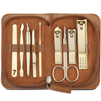 

【Jingdong Supermarket】 777 Nail Knife Set Nail Clamp Clamp Set 9pcs NTS-8001 Dark Blue (Import