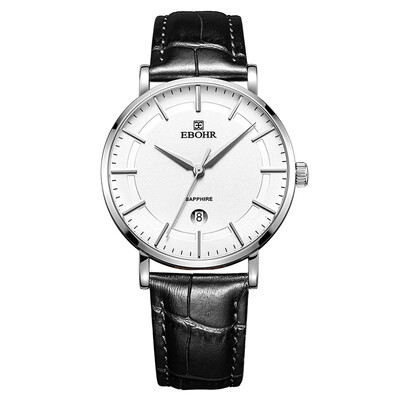 

According to wave EBOHR watch the era of elements series atmospheric white belt quartz male watch 36000135