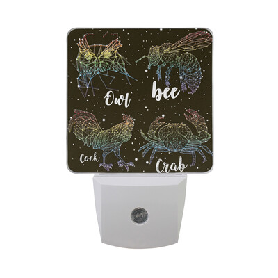 

ALAZA LED Night Light With Smart Dusk To Dawn SensorWatercolor Shark Sea Life Plug In Night Light