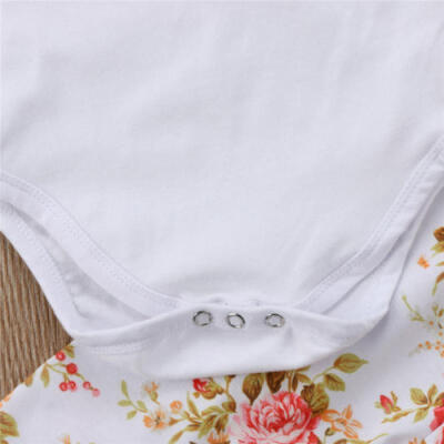 

Newborn Kid Baby Girls Bodysuit Floral Romper Jumpsuit Pants Clothes Outfits Set