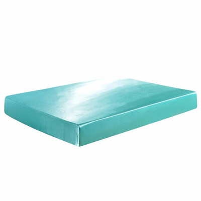 

Home Textile Satin Silk Bed Sheet Set Solid Bedding Set 3Pcs Sheet set Fitted Sheet Pillowcase King Queen Twin