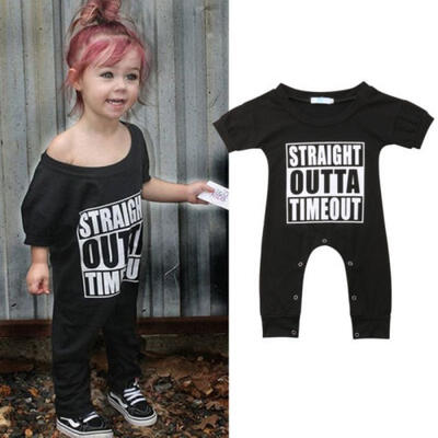 

STRAIGHT OUTTA Newborn Baby Boys Girls Romper Jumpsuit Bodysuit Outfits Clothes