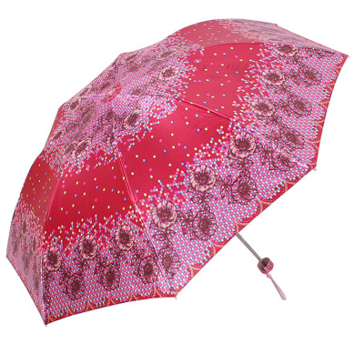 

Jingdong supermarket] paradise umbrella color Ding high-density polyester anti-ultraviolet three fold umbrella umbrella umbrella deep purple 308T