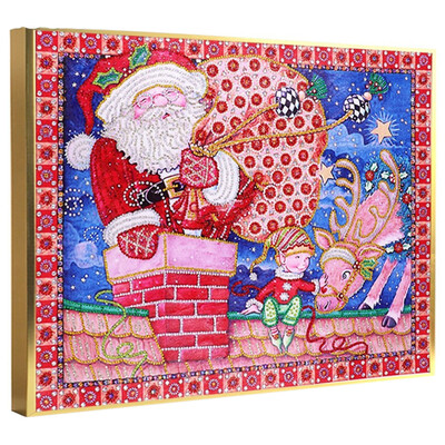 

UpperX Special Shaped Diamond Painting Christmas Mosaic Diamond Embroidery Cartoon Picture Home Decor 40x50cm