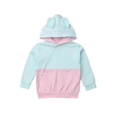 

Toddler Kids Baby Girl Boy Tops Hooded Outerwear Sweatshirt Cotton Clothes 6M-5Y