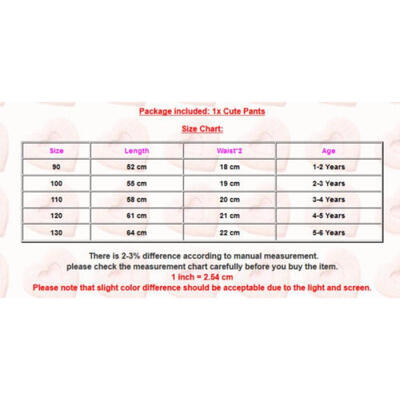 

Pretty Toddler Kids Baby Girls Flowers Bell-bottoms Pants Leggings Trousers 1-6Y