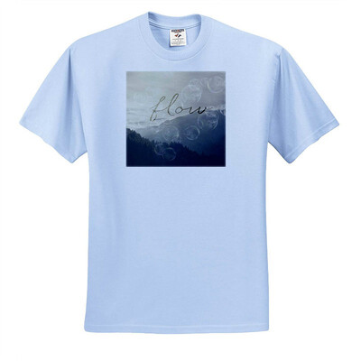 

Andrea Haase Art Illustration - Mountain View With Soap Bubbles&Word Flow - T-Shirts