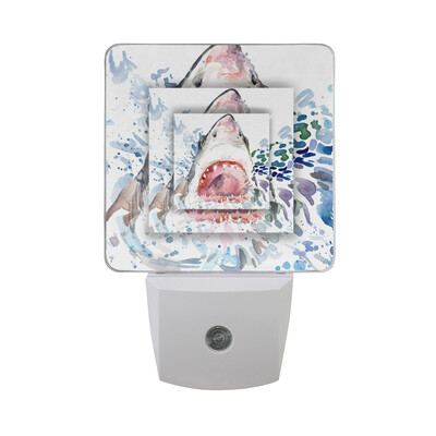 

ALAZA LED Night Light With Smart Dusk To Dawn SensorFlamingo Bird Tropical Flowers Plug In Night Light