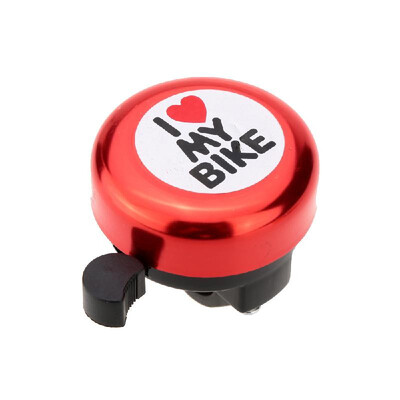 

I Love My Bike Printed Sound Cute Bicycle Bike Alarm Warning Ring 4 Colors 7L8ERed