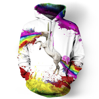 

QYDM012Mens Hoodie 3D Printed Women Pullover Sweater