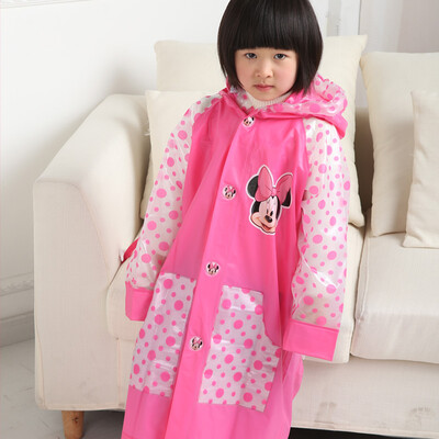 

Disney Disney raincoat children with book bag bit thickened cartoon child poncho YQ1008 pink  code