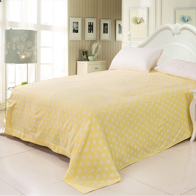 

Vogue Jieyu cotton towel was the stars skin-friendly breathable summer cool air was 150 200cm 730g yellow