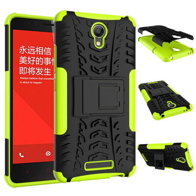 

Fivice Redmi note 2 Case TPU anti-fall tire pattern back clip bracket phone case