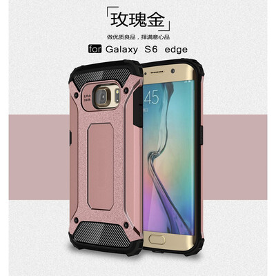 

Fivice Samsung Galaxy S6 edge case Luxury Silicone Diamond Armor PC Hard Shell Phone Case