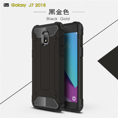 

Fivice Samsung Galaxy J7 2018 case Luxury Silicone Diamond Armor PC Hard Shell Phone Case