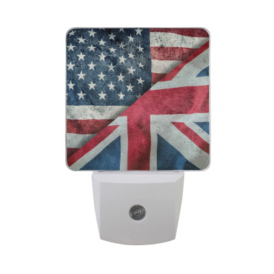 

ALAZA LED Night Light With Smart Dusk To Dawn SensorUnited Kingdom Grunge Flag Plug In Night Light