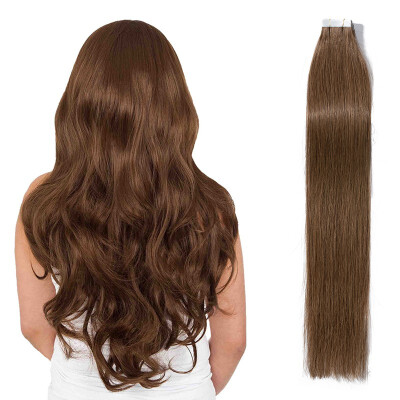 

12-24 inch Women Human Tape In Skin Weft Real Hair Extensions TAPE HUMAN HAIR 100 Virgin Hair