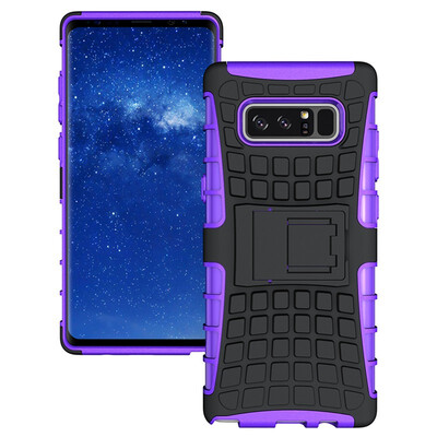 

Fivice Samsung Note 8 Case TPU anti-fall tire pattern back clip bracket phone case