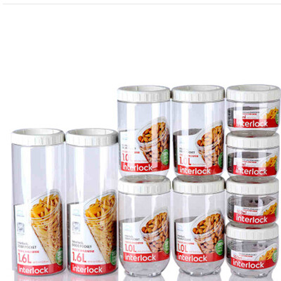 

Jingdong Supermarket Lock & lock Storage Locks Refrigerator Side Door Plastic Storage Tank Four-piece INTERLOCK INL301S001