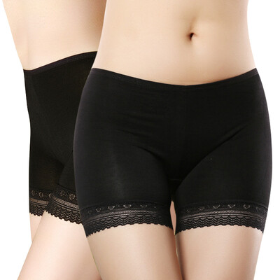 

Antarctic Nanjiren ladies&39 underwear 2 pieces sexy lace safety pants anti-light pants comfortable leggings flat angle ladies underwear lace black 2-XL