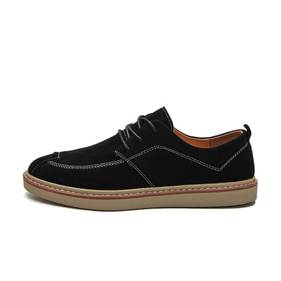 

New fashion port wind shoes mens Korean version of the tide leather spring mens shoes England wild mens sports shoes