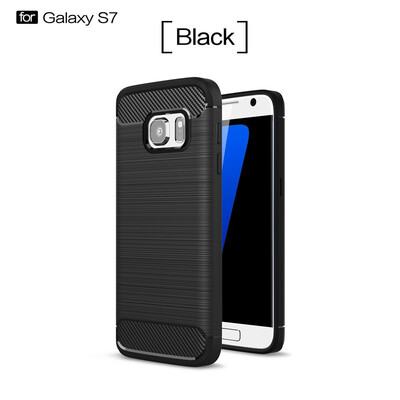 

Fivice Samsung Galaxy S7 case Luxury brushed carbon fiber TPU soft shell