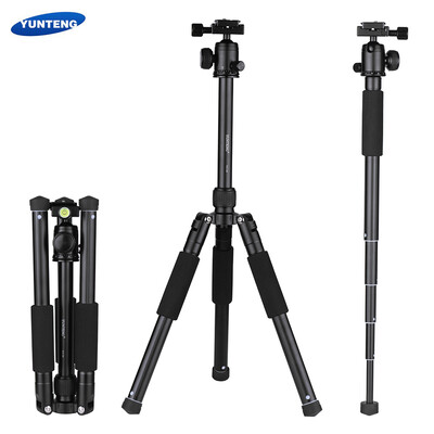 

YUNTENG VCT-190 Professional Portable Aluminum Camera Tripod Also As Monopod with Ball Head 5 Sections Max Load 25kg for Canon N