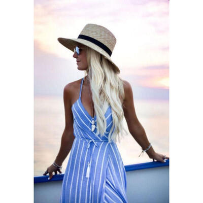 

Women Summer Boho Maxi Dress Evening Cocktail Party Beach Strap Dresses Clothes
