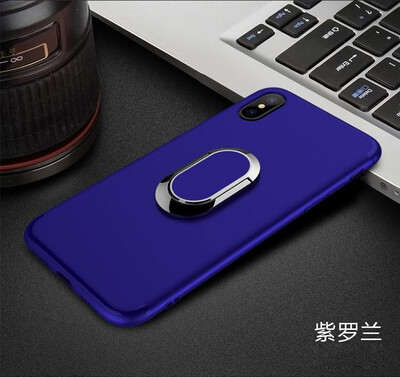 

Lieve Business Dirt-Resistant Plain Phone cases For iphone6S Kickstand With Finger Ring Adsorption Fitted cases For iphoneX 7 8