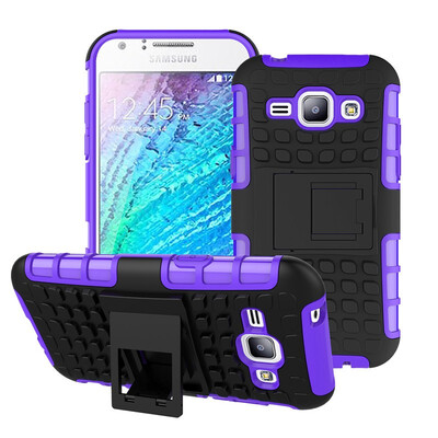 

Fivice Samsung J1 Case TPU anti-fall tire pattern back clip bracket phone case