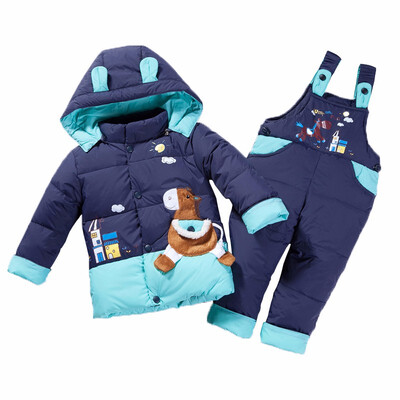 

2018 Winter Children Baby Kids Duck Down Jacket Set Pants-Jacket Autumns Boy Clothing Parka Hoodies Outerwear Girls Coat Jacket