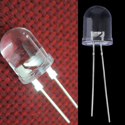 

20pcs 10mm 0.5W Белый 290,000MCD 40 ° Большой чип Ultra Bright светодиодные лампы