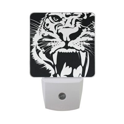 

ALAZA LED Night Light With Smart Dusk To Dawn SensorHead Of Wild Tiger Plug In Night Light
