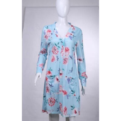 

Casual Cardigan Loose Sweater Floral Long Sleeve Women Outwear Jacket Coat Tops