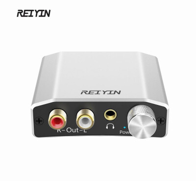 

Reiyin DA-01 Digital to Analog Converter DAC Digital Optical Coaxial Toslink to Analog Stereo LR RCA 35mm Audio Adapter with Vol