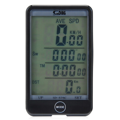 

Sunding SD - 576C Waterproof Large Screen Mode Touch Wireless Bicycle Computer Odometer with LCD Backlight Portable