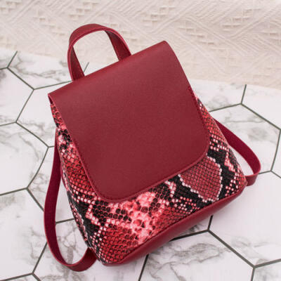 

Women Girl PU Leather Shoulder Bag School Backpack Travel Rucksack Purse Fashion