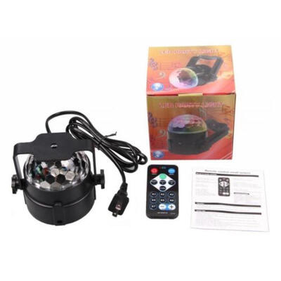 

Crystal Star Ball Flashing Colour LED Spinning Party Disco Ball Light Autism Toy