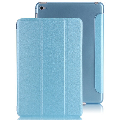 

KOOLIFE Apple iPad MINI4 Чехол Silk Cushion Sleeve Hibernation Wake Up / Sanxian Leather Case / Case для держателя iPad mini4 7.9 inch - Blue