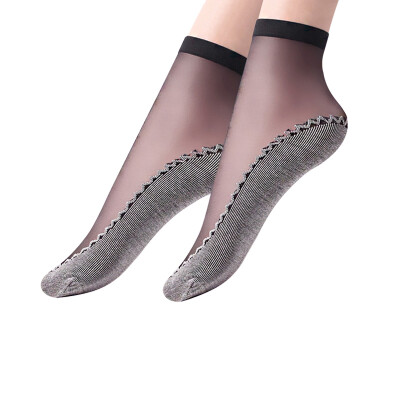 

Jingdong supermarket] Langsha cotton at the end of short stockings female core silk cotton socks socks non-slip pairs of socks 6 double-skinned coffee 3 double