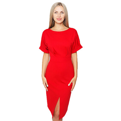 

New Style Elegant Office Female O neck Women 2017 Short Sleeve Casual Work Office Business Party Charm Slim Dress