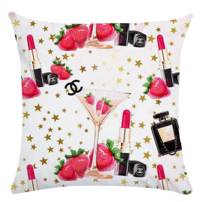 

Hand painted flowers&perfume cushion cover throw pillow cover Decorative Pillowcase